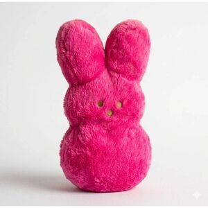Peeps Plush Stuffed Pink Bunny Large 17” Furry Animal Toy Just Born Easter
